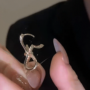 超仙閃鑽蝴蝶結流蘇耳環