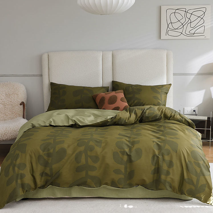 瑪奇朵 歐美式ins田園油畫文藝風純棉四件組