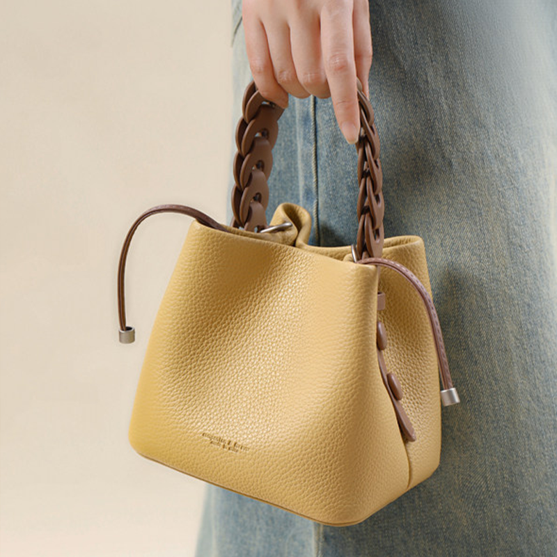 簡約百搭純牛皮手提包斜肩包