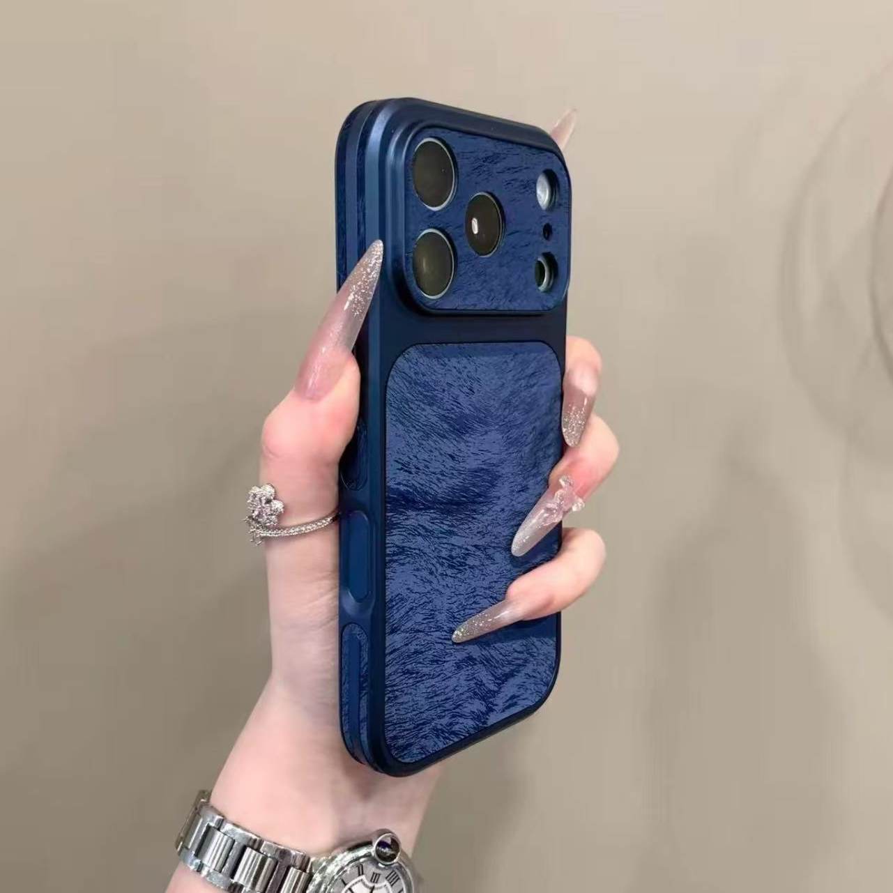 ins高顏值羽紗絨布iPhone保護殼