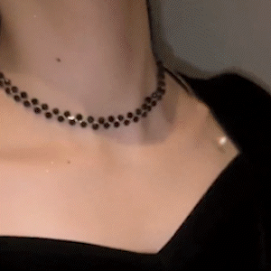 黑色水晶高級感項錬