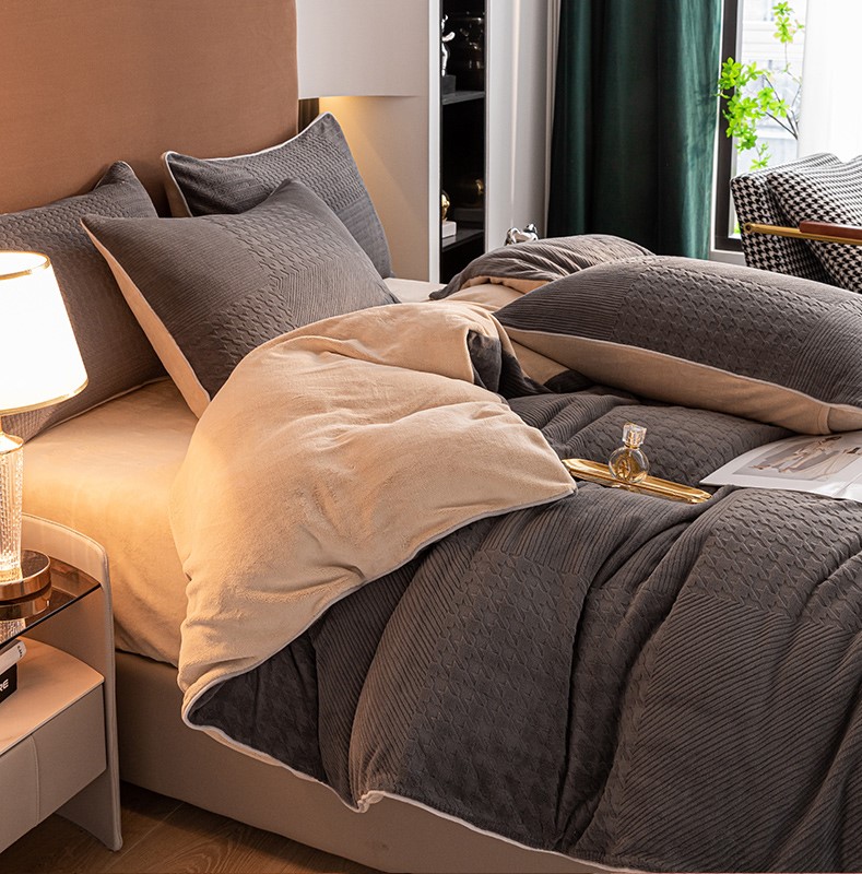 100%珊瑚絨 法蘭絨 擼貓感 3D立體雕花 盡顯高端奢華