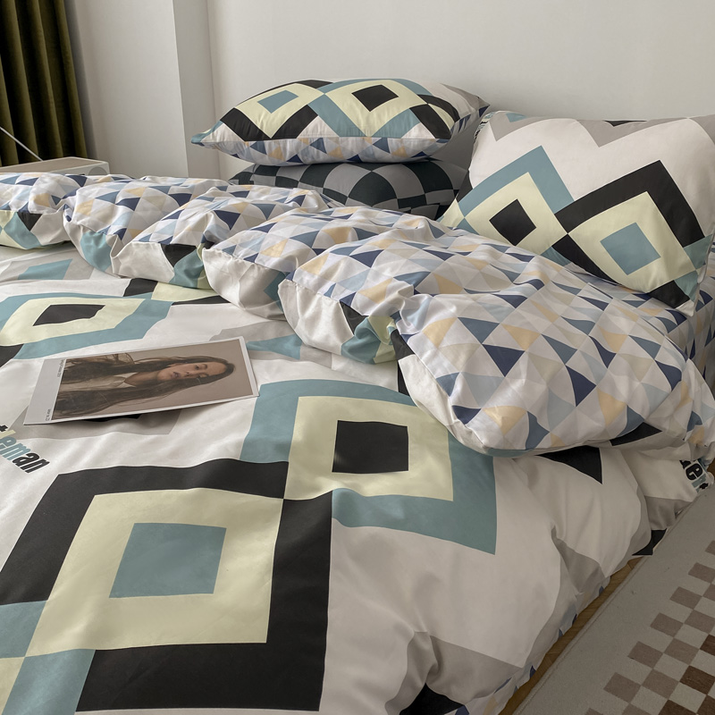 北歐ins風全棉四件組被套床包