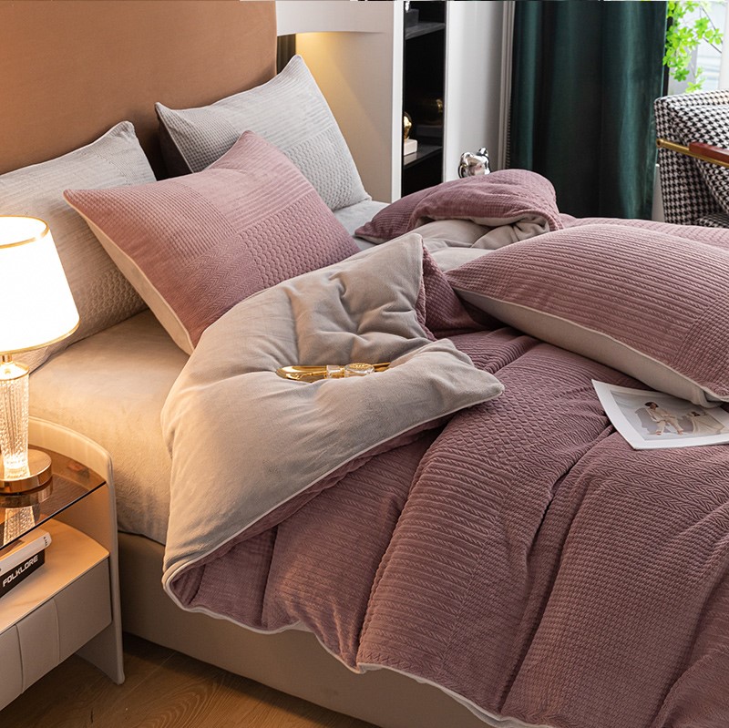 100%珊瑚絨 法蘭絨 擼貓感 3D立體雕花 盡顯高端奢華