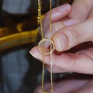 爆款小蠻腰圓圈鈦鋼項錬