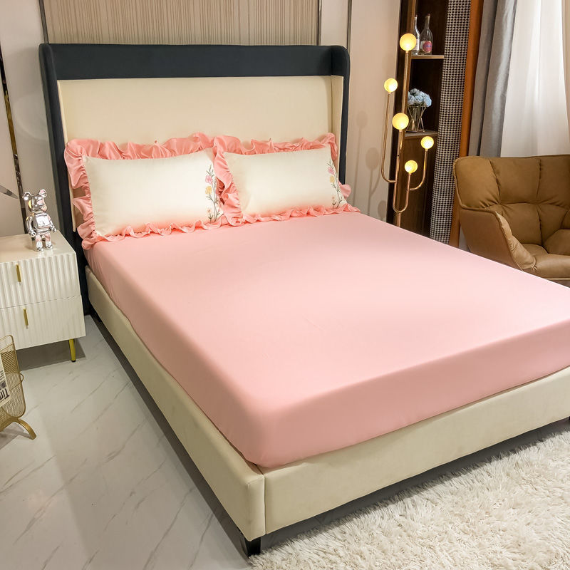 春色豁然 清新淡雅 純色花邊 四件組