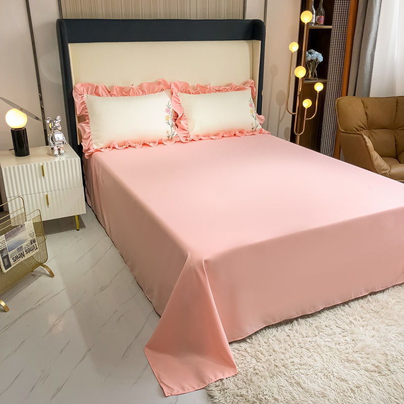 春色豁然 清新淡雅 純色花邊 四件組