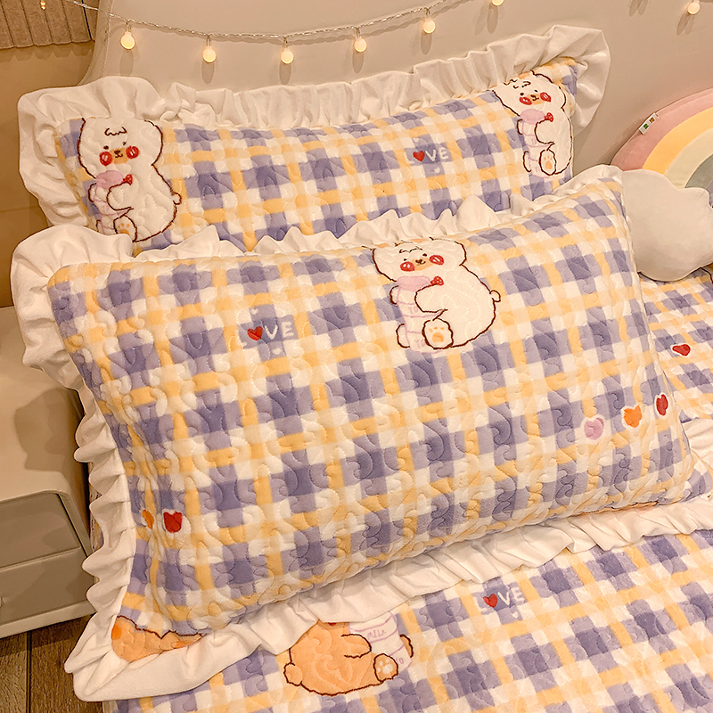 水晶絨枕套 超可愛 一對枕套