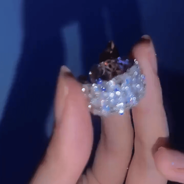 滿天星莫桑鑽純銀戒指   