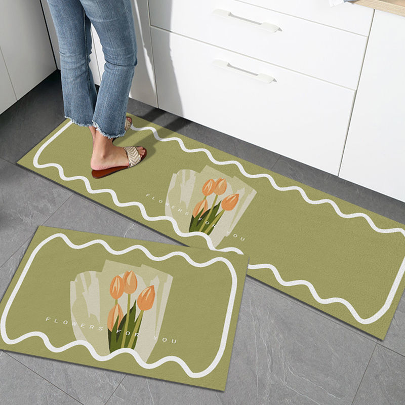 家用厨房地垫PVC防滑防油 超耐脏 可擦脚 任意裁剪大小