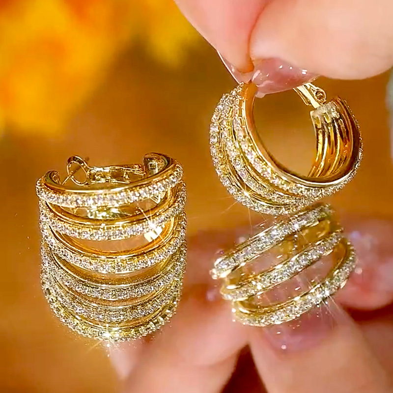 貴氣復古金輕奢耳環