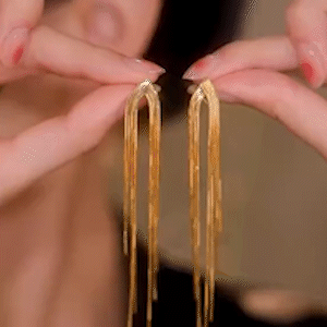 金色氣質流蘇耳環