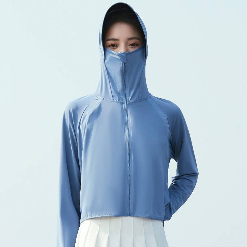 黑膠帽簷防曬衣女士防紫外線防曬服衫