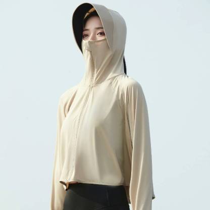 黑膠帽簷防曬衣女士防紫外線防曬服衫