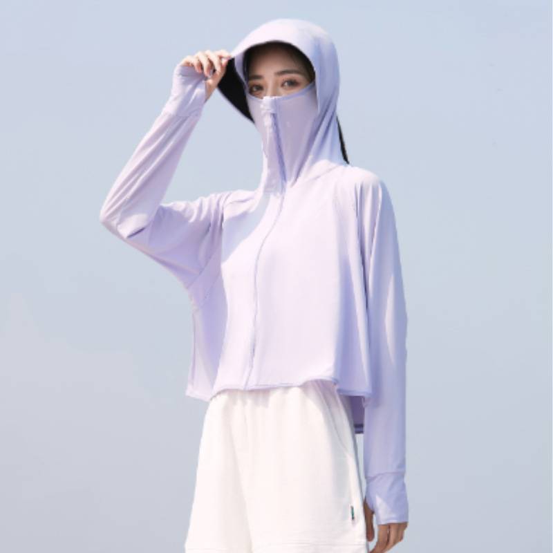 黑膠帽簷防曬衣女士防紫外線防曬服衫