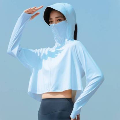 黑膠帽簷防曬衣女士防紫外線防曬服衫