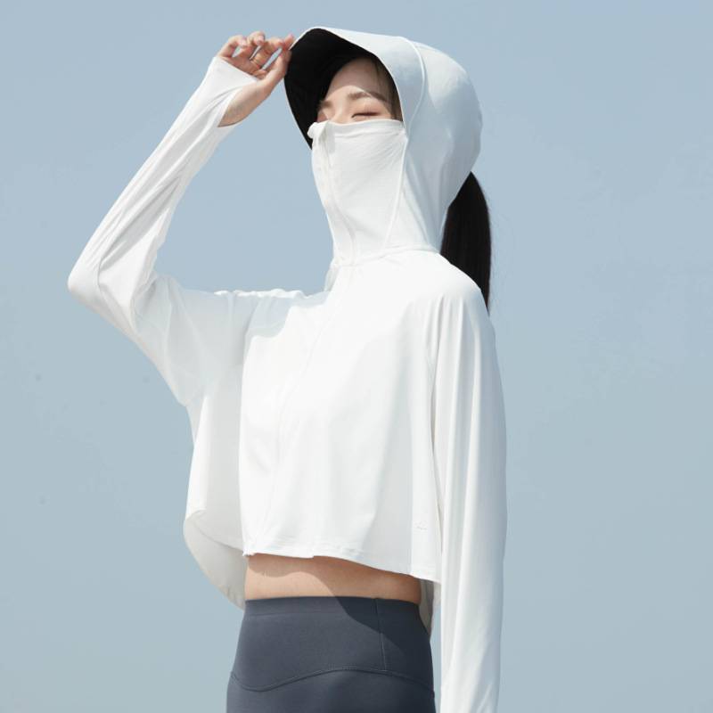 黑膠帽簷防曬衣女士防紫外線防曬服衫
