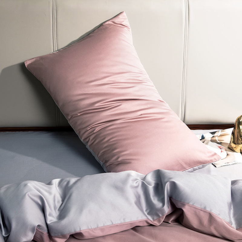 貢緞60s全棉枕套星際酒店品質母嬰級印染拼接色枕套