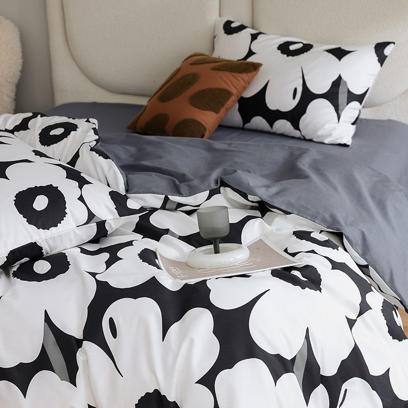 瑪奇朵 歐美式ins田園油畫文藝風純棉四件組