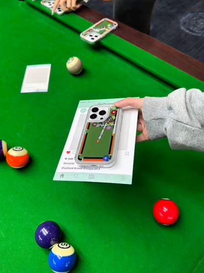 創意流沙殼 趣味桌球iphone保護殼