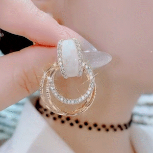 環環相扣 純銀針耳環