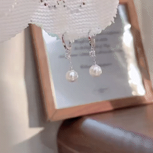 S925銀針流蘇珍珠耳環