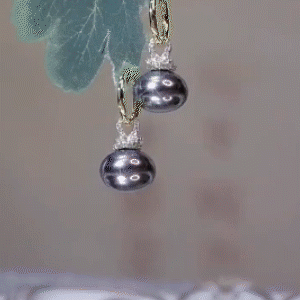 法式復古黑珍珠耳環