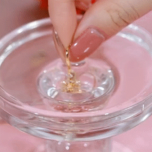 粉色流蘇愛心耳環