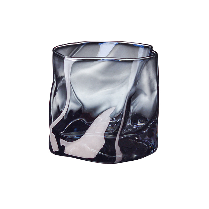 不規則 扭曲 金邊耐高溫玻璃杯
