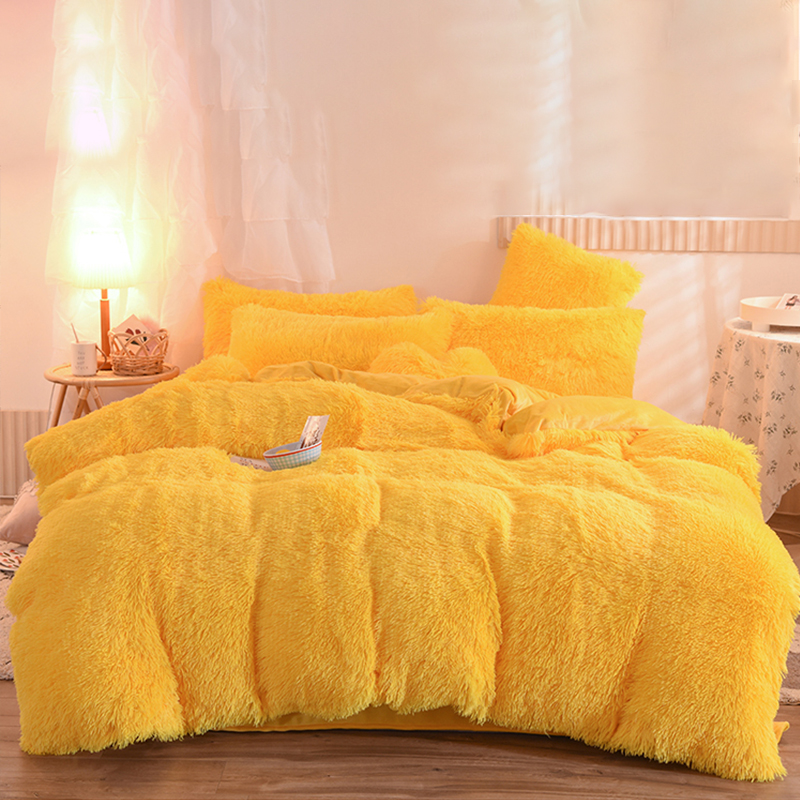 可機洗不掉毛不掉色【100%水貂絨】四件組 床包*1+被套*1+枕套*2