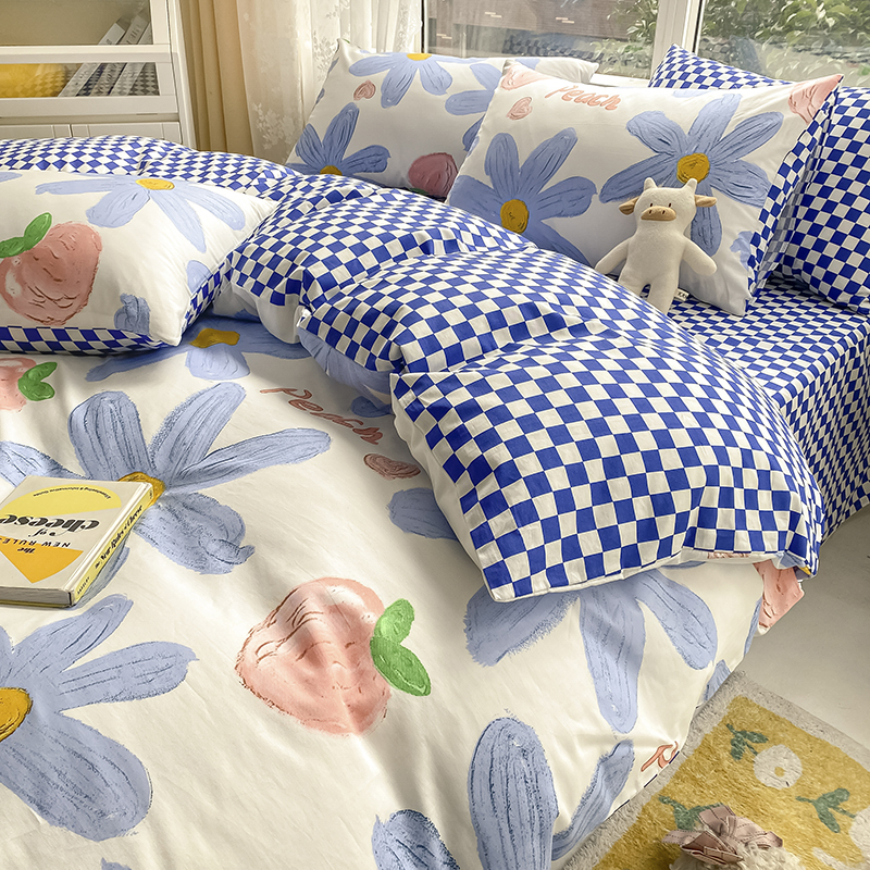 ins田園風居家全棉床上四件套純棉