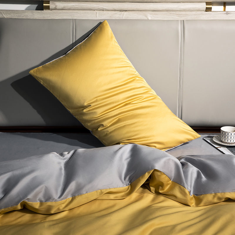 貢緞60s全棉枕套星際酒店品質母嬰級印染拼接色枕套