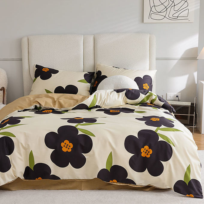 瑪奇朵 歐美式ins田園油畫文藝風純棉四件組