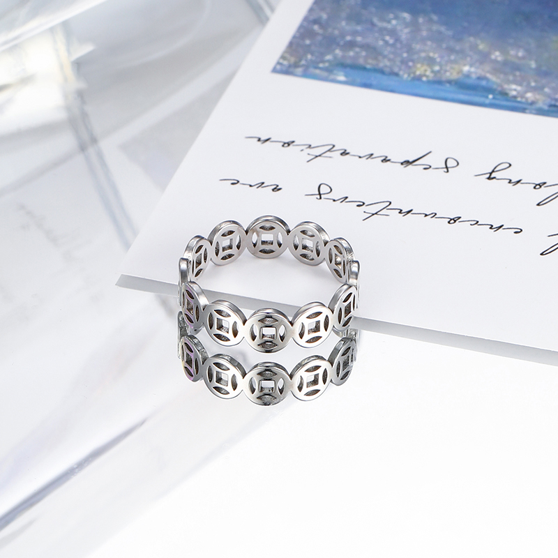 順風順水 【招財轉運】八方來財 錢多多銅錢戒指