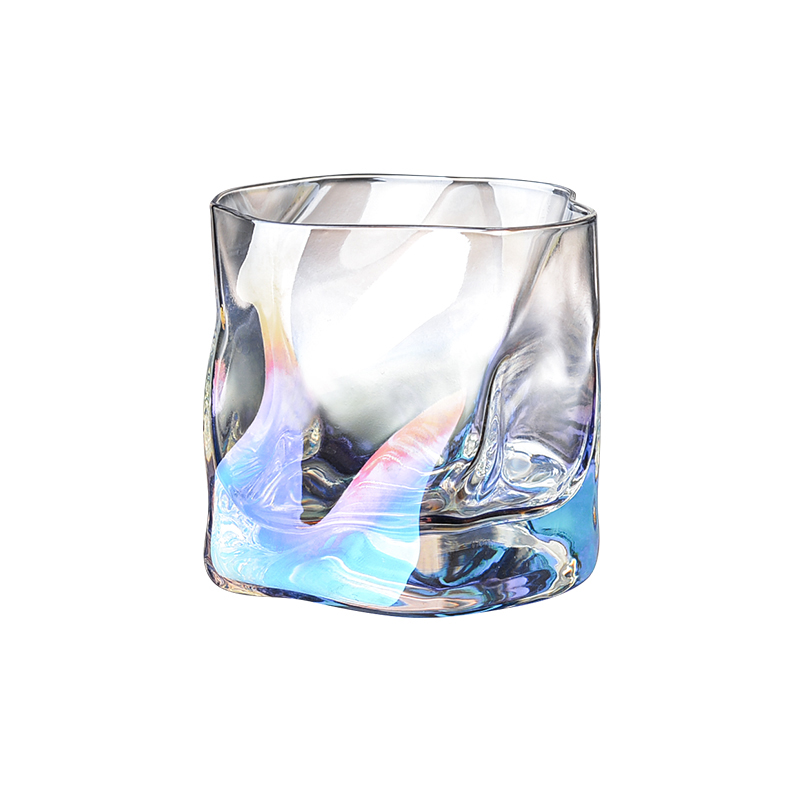 不規則 扭曲 金邊耐高溫玻璃杯
