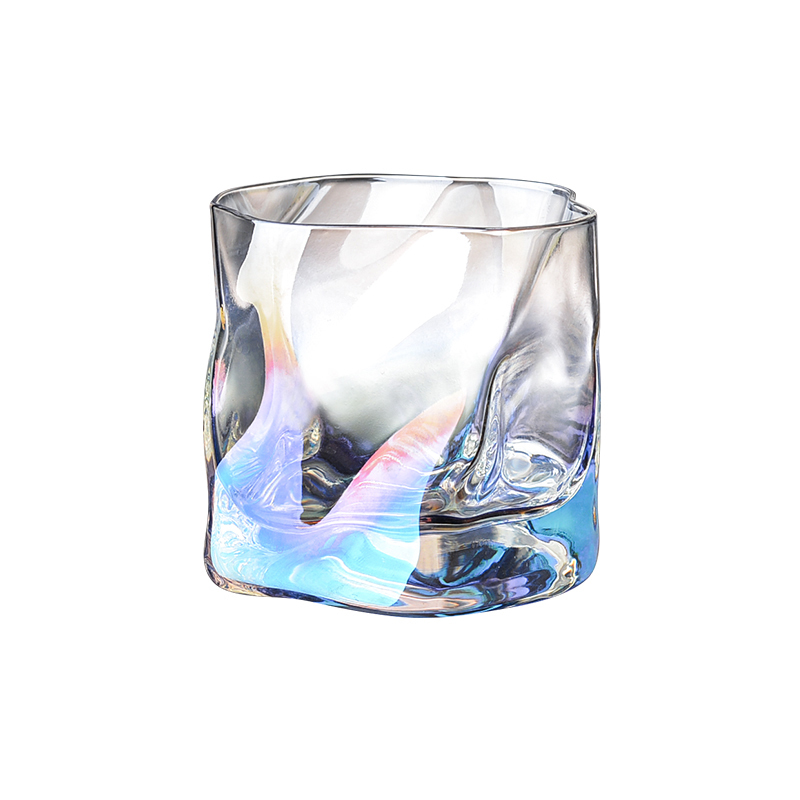 不規則 扭曲 金邊耐高溫玻璃杯