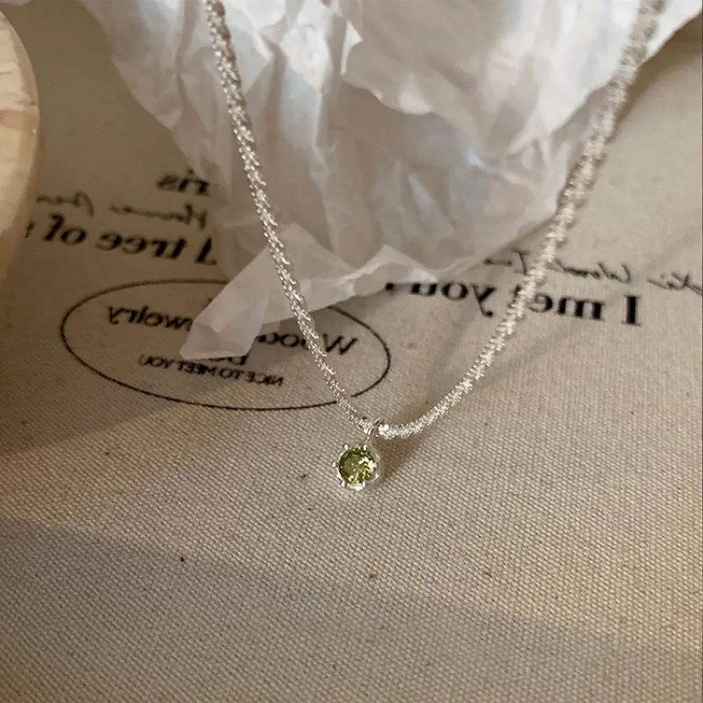 S925銀波光粼粼莫桑鑽項錬