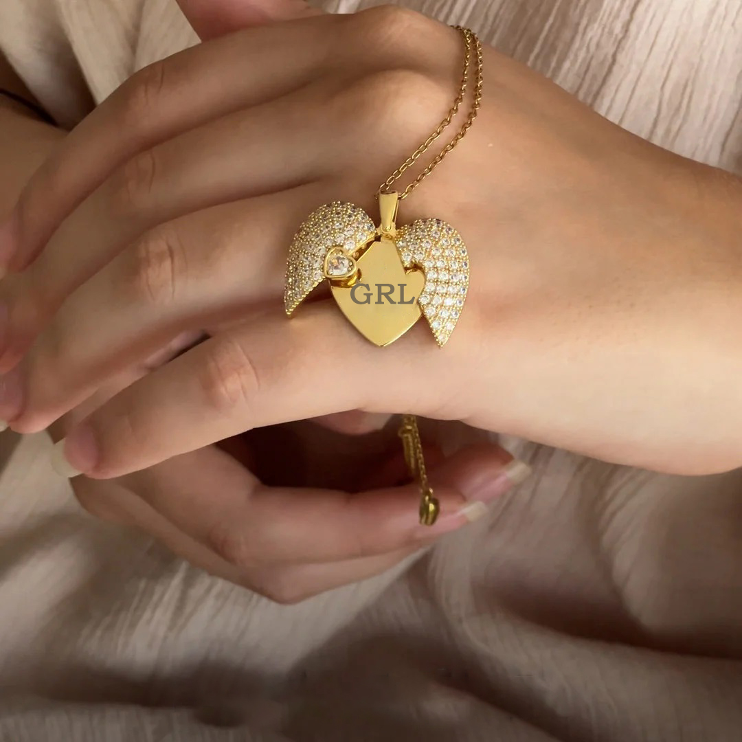 訂製款｜開合翅膀客製化愛心DIY項錬