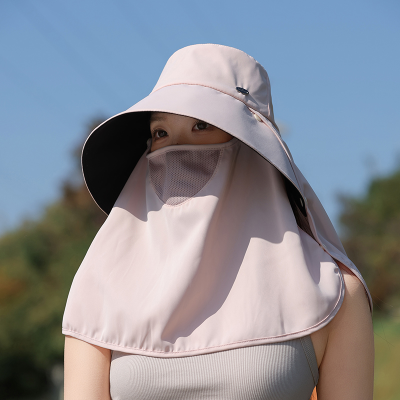 夏季防曬帽大帽簷遮臉面罩防紫外線遮陽帽