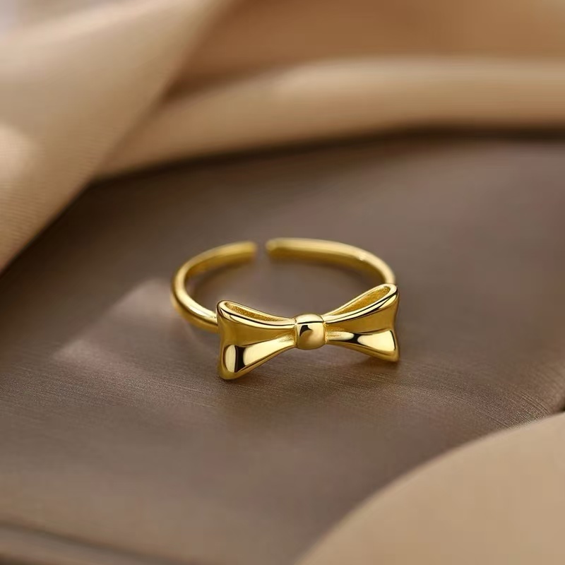 925銀在逃公主蝴蝶結戒指           