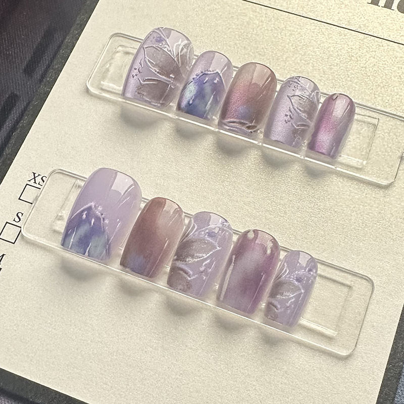 穿戴甲 | 紫霞仙子清透美甲