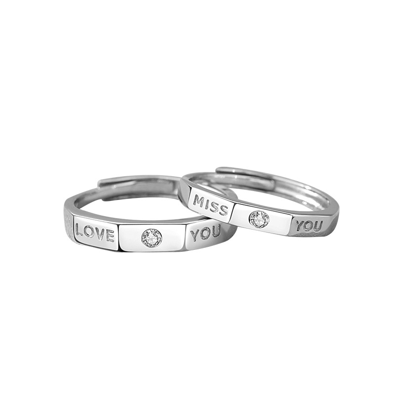 永恆的愛.情侶戒指【純銀】愛有承諾 記錄著我們的美好時光