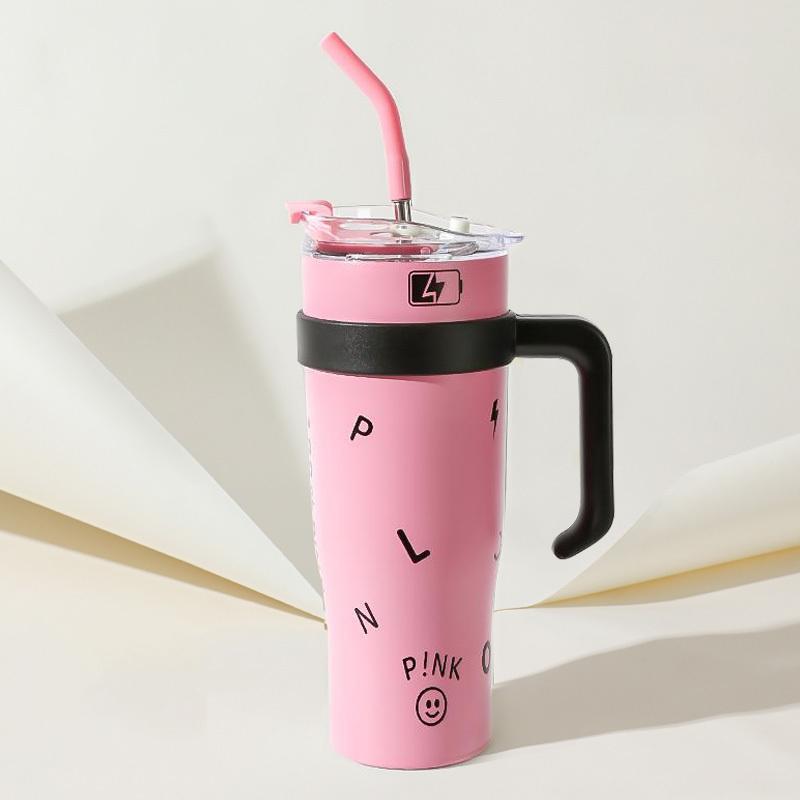 黑粉BLACKPINK雙煞巨無霸保溫杯大容量吸管杯