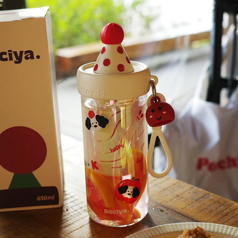 夏天新款茶水分離可愛泡茶冰飲杯子