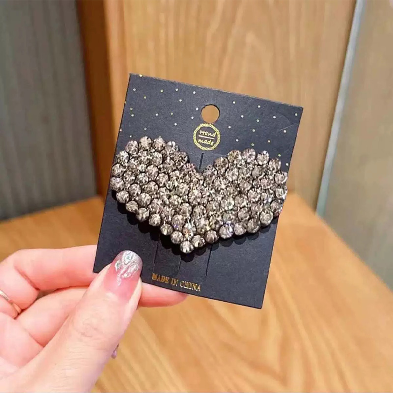 名媛氣質閃鑽愛心髮夾