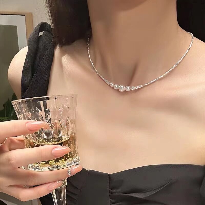 小眾漸變珍珠項錬