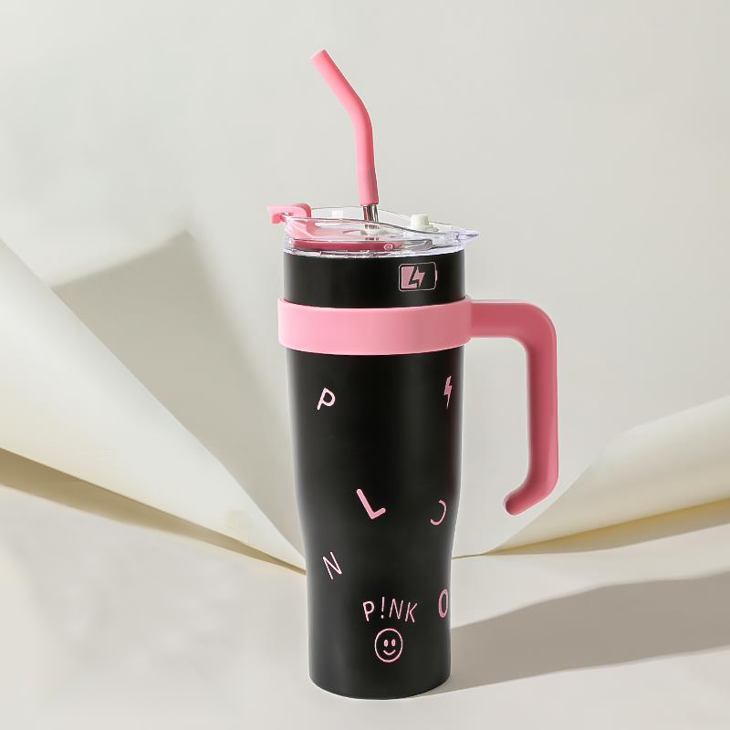 黑粉BLACKPINK雙煞巨無霸保溫杯大容量吸管杯