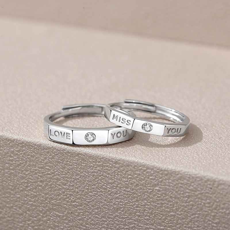 永恆的愛.情侶戒指【純銀】愛有承諾 記錄著我們的美好時光