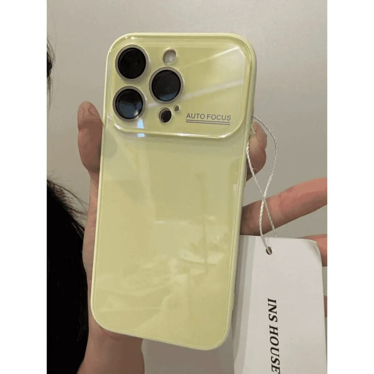 ins高級大視窗玻璃殼ipone保護殼