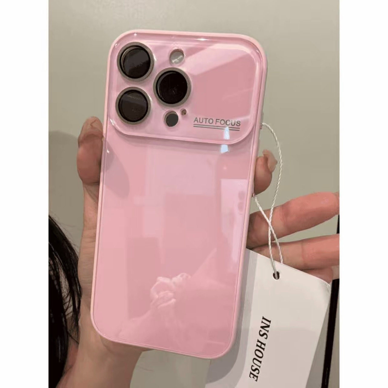 ins高級大視窗玻璃殼ipone保護殼